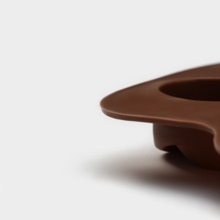 Form for sweets and chocolate of the “curl”, silicone, 21.5 × 11.5 cm, 15 cells (d = 2.8 cm), brown color-4