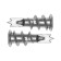 Dowel "bison" Driva, for drywall, with a drill, with a self -tapping screw, metal, 3 pcs