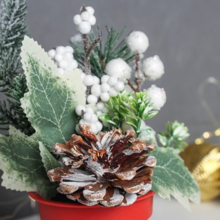 Decor "Bright holiday, in a pot" Greens bump, 20x7 cm-1