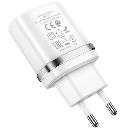 Network charger Hoco N1, 1 USB, 2.4 A, white-1
