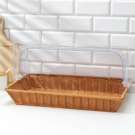 Bread "Cream", wicker base, 53 × 32 cm-2