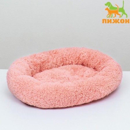 Lesse for dogs and cats "Cosiness", soft fur, 45 x 35 x 11 cm, pink-1