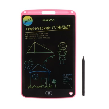 Graphic tablet for drawing and notes LCD MaxVI MGT-02C, 10.5 ”, color display, pink-2