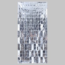 Festive curtain 100*200 cm, silver color