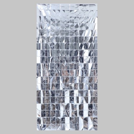 Festive curtain 100*200 cm, silver color