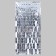 Festive curtain 100*200 cm, silver color