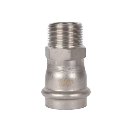 Adapter Rommer RSS-0021-002834, VPR-HR, D = 28 mm x 3/4 ", press, stainless steel-1