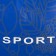 Sports bag with lightning, long belt, blue color