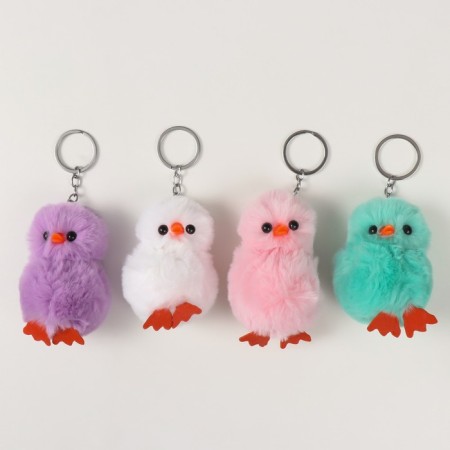 Fluffy on the ring "chicken" mix 9 cm-2