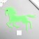 Phosphorus sticker "unicorn" with glue pads mix 29.5x25 cm