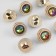 A set of buttons on the leg, d = 10 mm, 10 pcs, rainbow/gold color