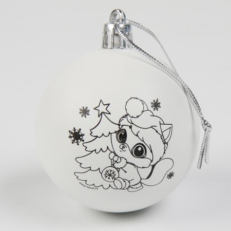 Set for creativity Christmas balls for coloring “Let dreams come true”, set 4 pcs-4