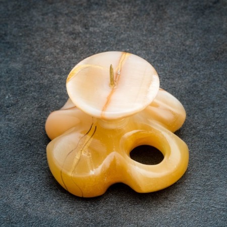 Summary "Margarita" with a stone cup, 4.5x6 cm, selenite-2