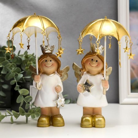 Souvenir Polystone "Angel Princess with an asterisk under the umbrella" MIX 20.5x11x11 cm