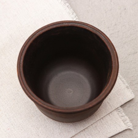 Saucer, smooth, red clay, 170 ml-1