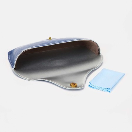 Button glasses cover, blue color-2