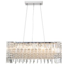 Suspended indigo, 12032/6pl Chrome. 6x40W, E14, 760x320x310/1310 mm