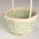 Wicker basket, d17x10.5xh33cm, green, bamboo
