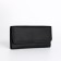 Women's wallet on the button, black color