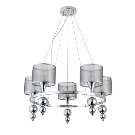 Suspended EVOLUCE lamp. Sle107103-05. Pazione. 5x40 watts, E14, 63x63x30 cm, chromium color-5