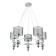Suspended EVOLUCE lamp. Sle107103-05. Pazione. 5x40 watts, E14, 63x63x30 cm, chromium color
