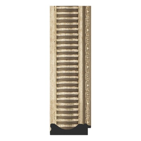 Mirror with engraving in the baguette frame, silver aqueduct 93 mm, 87x87 cm-2