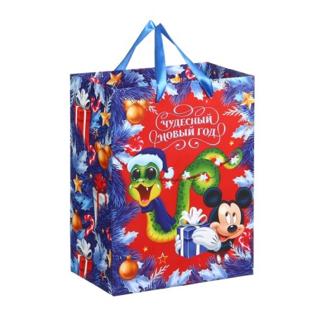 New Year. Gift package, 23x18x11.5 cm, packaging, Mickey Mouse-1