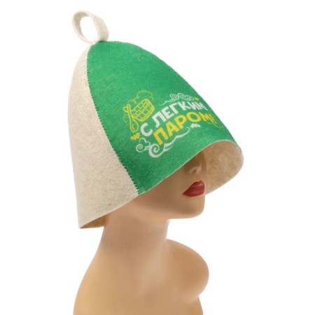 Bath cap with a colored wedge "with a light steam"-2