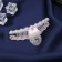 Hair crab "gloss" bead, 8 cm, white