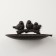 Souvenir of cast iron stand "Three birds on a branch by the sheet" 11.5x28x9 cm