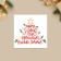Postcard-Mini "New Year brings happiness", Christmas tree 7 x 7 cm, New Year