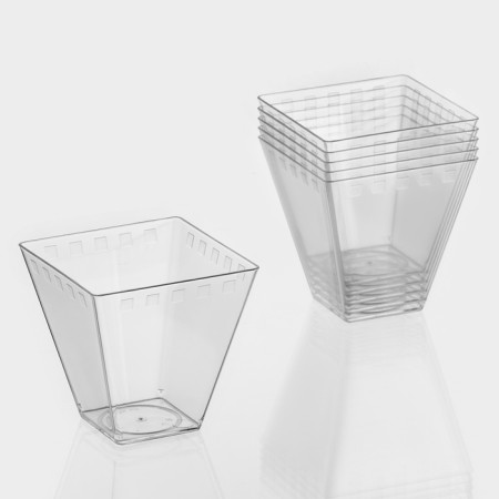 Plastic disposable form for Brussels buffet, 150 ml, transparent color-4