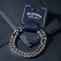 Bracelet male "steel" chain, color silver, 21 cm