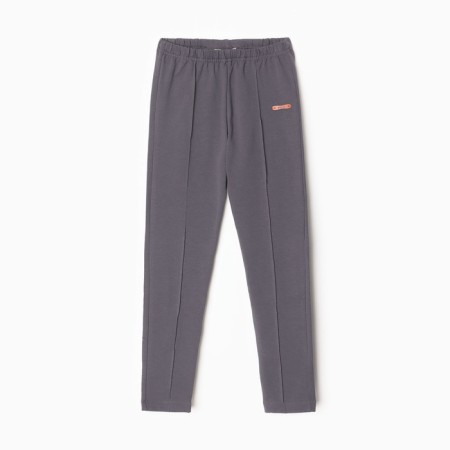 Leggings for girls, graphite color, height 140 cm