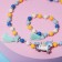 Set of children's “chosen” 2 subjects: beads, bracelet, unicorn, with brushes, colored