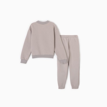 Children's costume with the basis (sweatshirt, trousers) minku: Astronaut, Gray color, height 128 cm-7