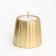 A candle in a candlestick of gypsum with smooth faces, 9.5x9cm, gold