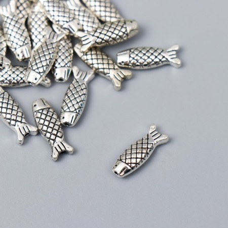 Busina for creativity Metal "Fish" silver g084b999 0.5x1.5 cm