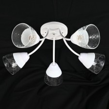 Front Economic light 10088/5wt WT+CL, 5x60W, E27, 22x48x48 cm, white color