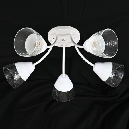 Front Economic light 10088/5wt WT+CL, 5x60W, E27, 22x48x48 cm, white color