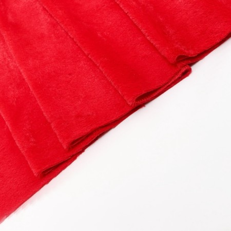 Lock "Meh" on a knitted basis, 100 × 150 cm, red color-2