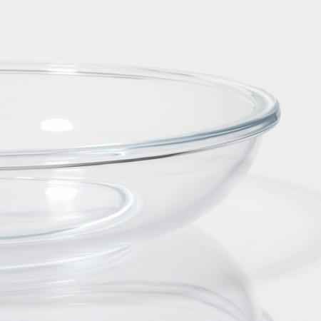 Container made of heat -resistant glass of the share, round, 500 ml, 19 × 8 cm-6