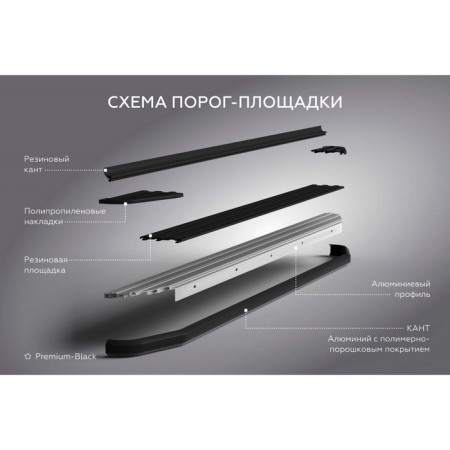 The thresholds of "Premium-Black" Rival for Geely Tugella I 2020-n.-8