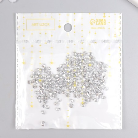 Decor for creativity plastic "Rhinestones. Transparent" set 200 pcs d = 0.4 cm-4