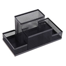 Chancellery trifle stand, 4 departments, black mesh