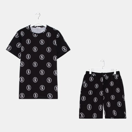 Pajama men's kaftan "money" R.50, black-5