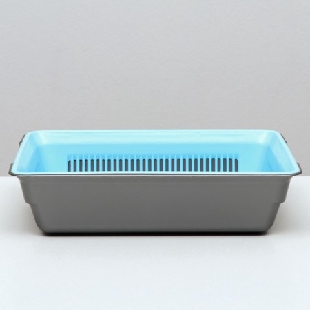 Deep toilet with a mesh of 36 x 25 x 9 cm, blue/gray-2