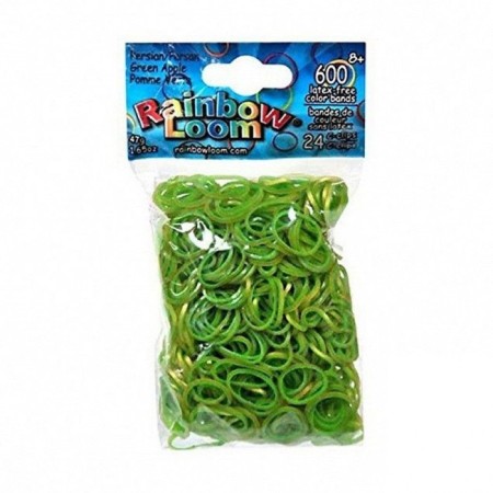 Rainbow Loom bracelet rubber bands, Middle Ages collection, lime