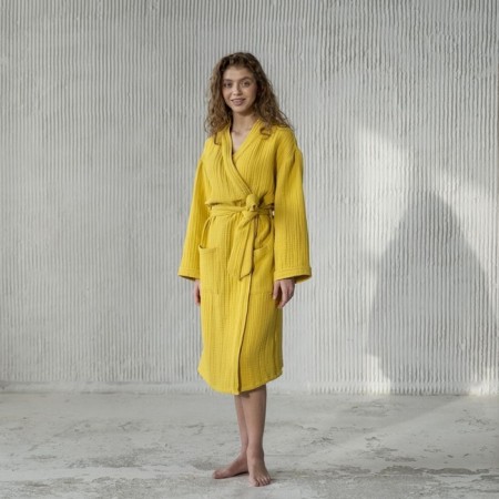 Shifu robe, size m, mustard color