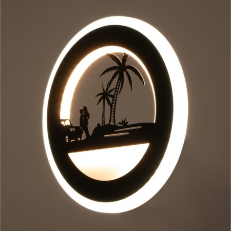 Sconces "Romance" LED 24W 3000-4000k black 22x3.8x22 cm-3
